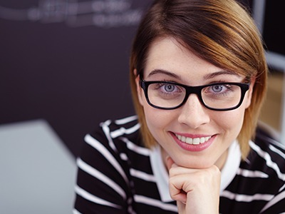 Woman with beautiful smile