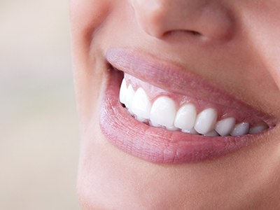 Closeup of healthy teeth and gums