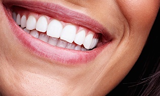 Closeup of healthy teeth and gums